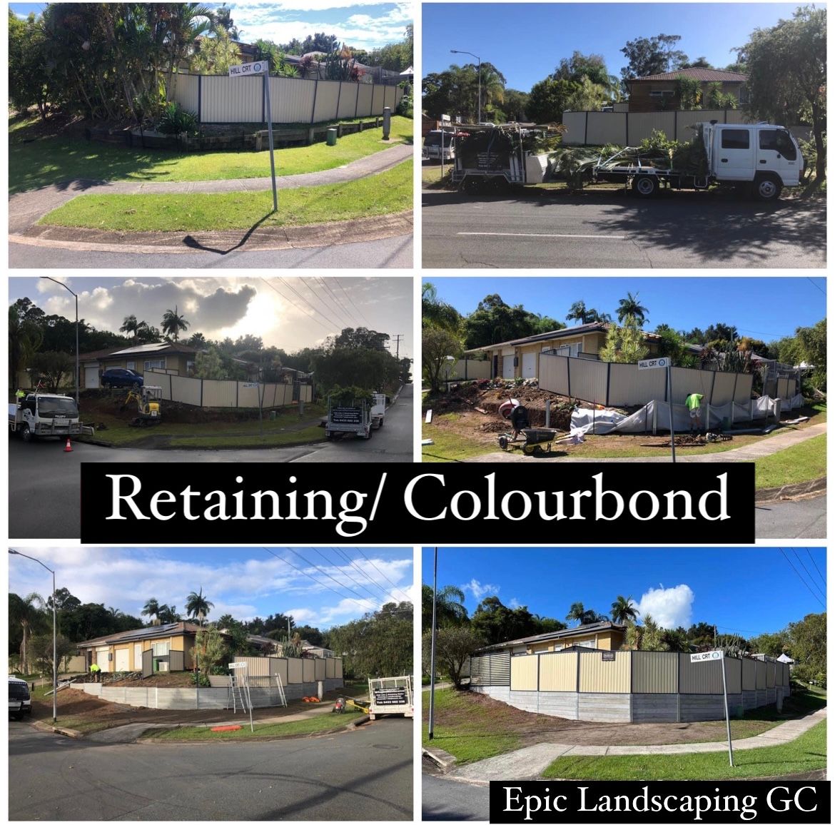 retaining/colourbond