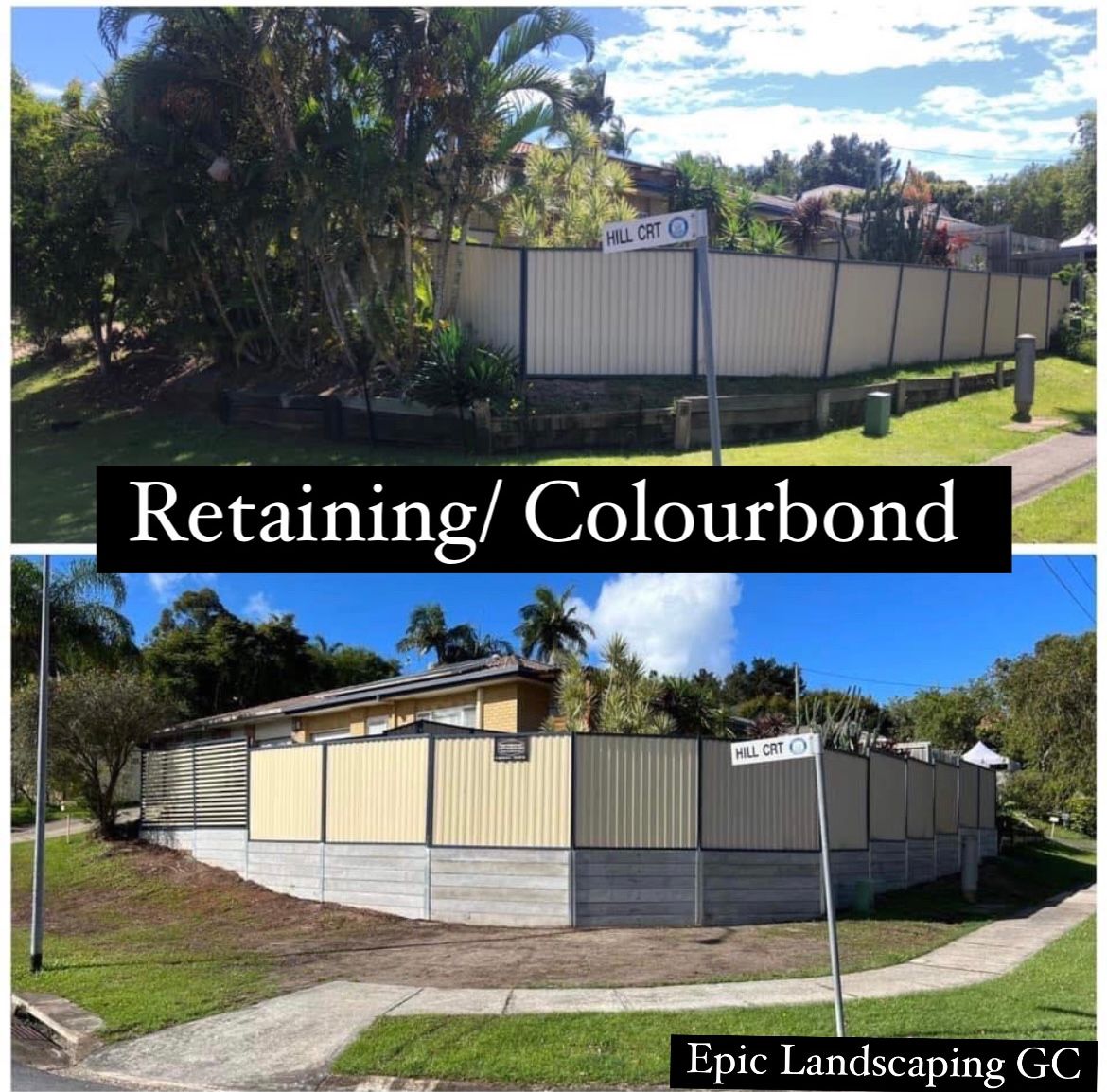 retaining/colourbond