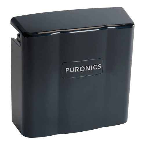 Black Puronics water filtration system.