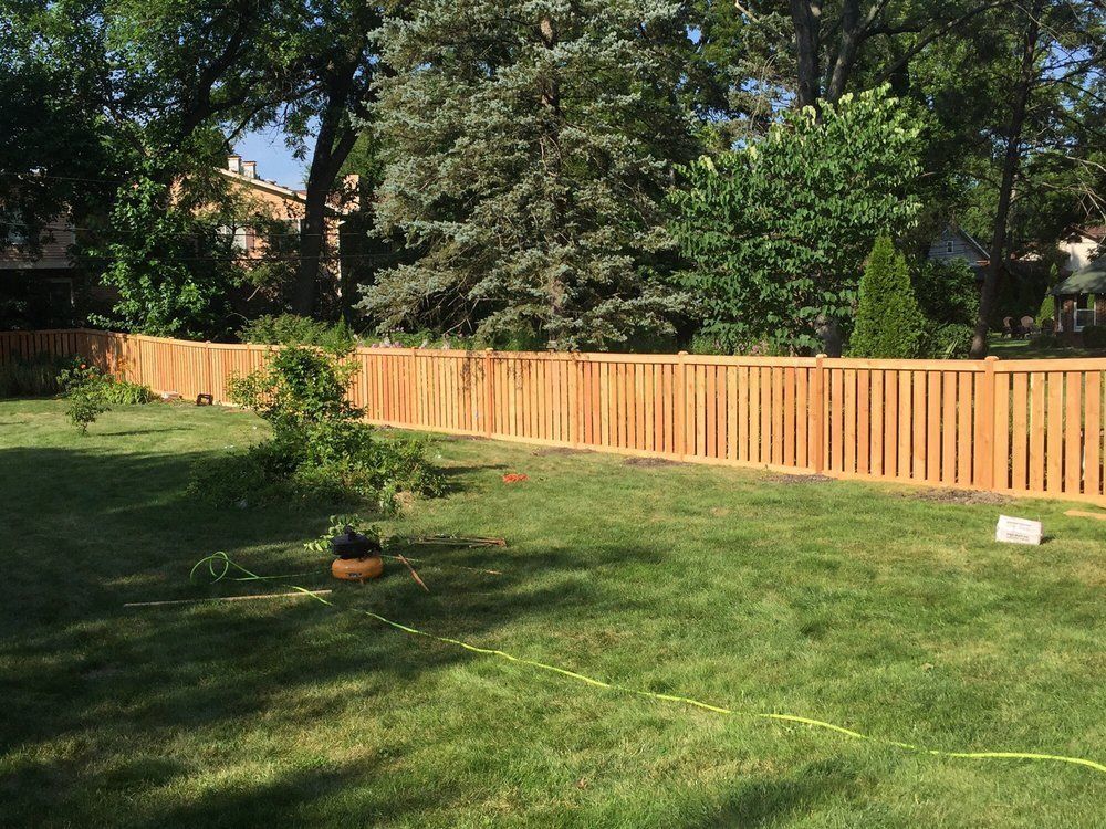 Lawn Area with Fence — Maywood, IL — Anaya and Sons Fence Company
