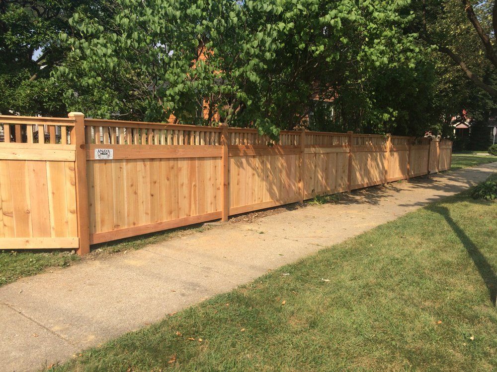 Garden with Fence and Trees — Maywood, IL — Anaya and Sons Fence Company