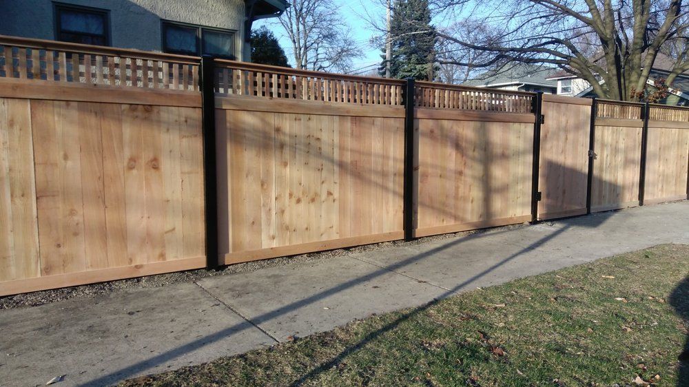 Front of the Wooden Fence with Metal — Maywood, IL — Anaya and Sons Fence Company