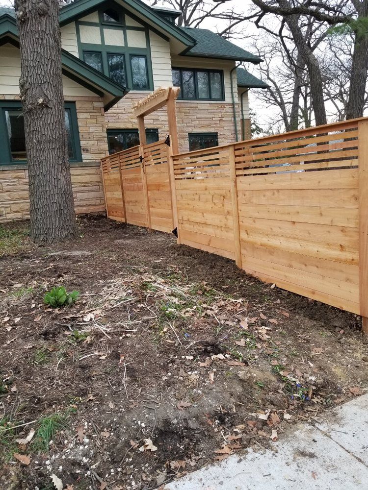House Backyard New Wood Fence — Maywood, IL — Anaya and Sons Fence Company