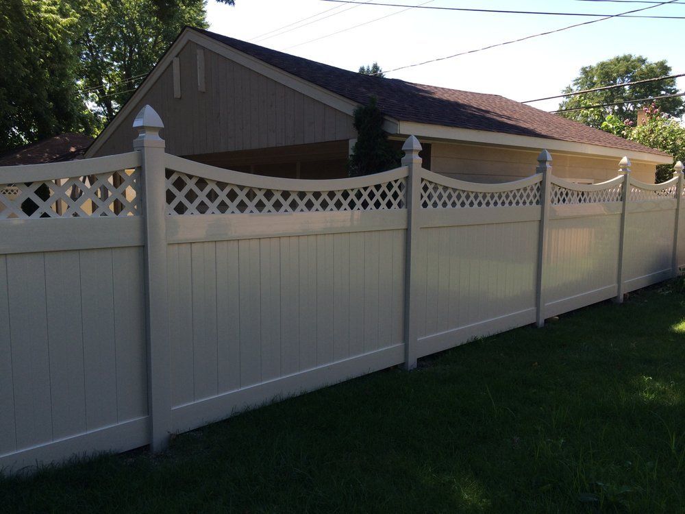 White Wooden Gate with Design — Maywood, IL — Anaya and Sons Fence Company
