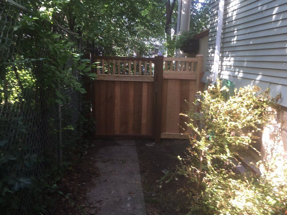 Wooden Gate with Design — Maywood, IL — Anaya and Sons Fence Company