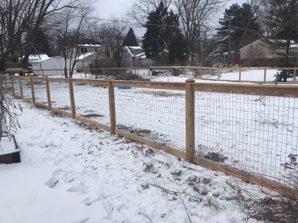 Winter Landscape with Fence — Maywood, IL — Anaya and Sons Fence Company