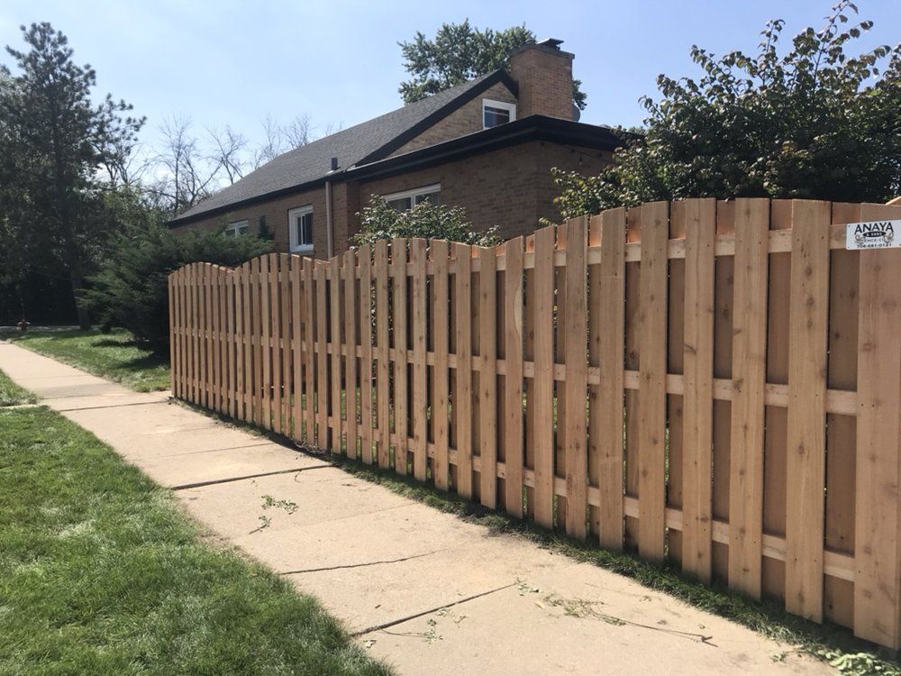 Side View of a Wooden Fence — Maywood, IL — Anaya and Sons Fence Company