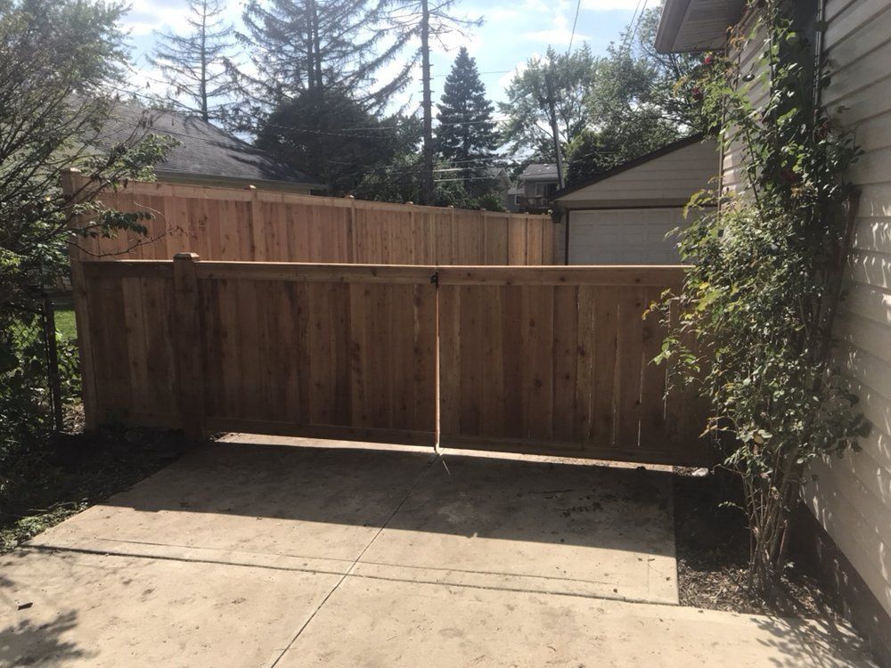 Newly Installed Wooden Fence — Maywood, IL — Anaya and Sons Fence Company
