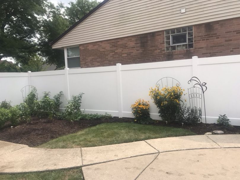 Custom White Fence — Maywood, IL — Anaya and Sons Fence Company