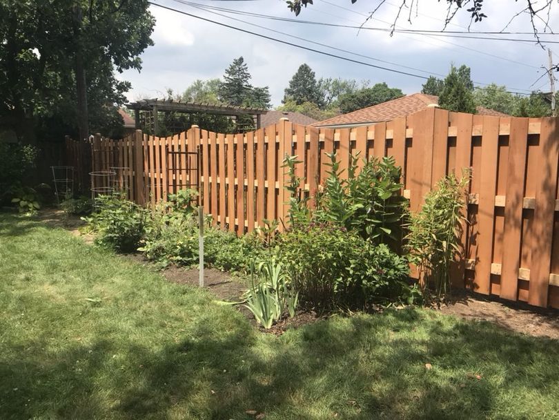 Solid Board Picket on Around Garden — Maywood, IL — Anaya and Sons Fence Company