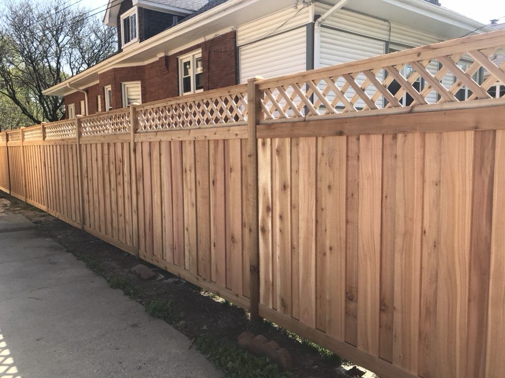 Board with Diagonal Lattice — Maywood, IL — Anaya and Sons Fence Company