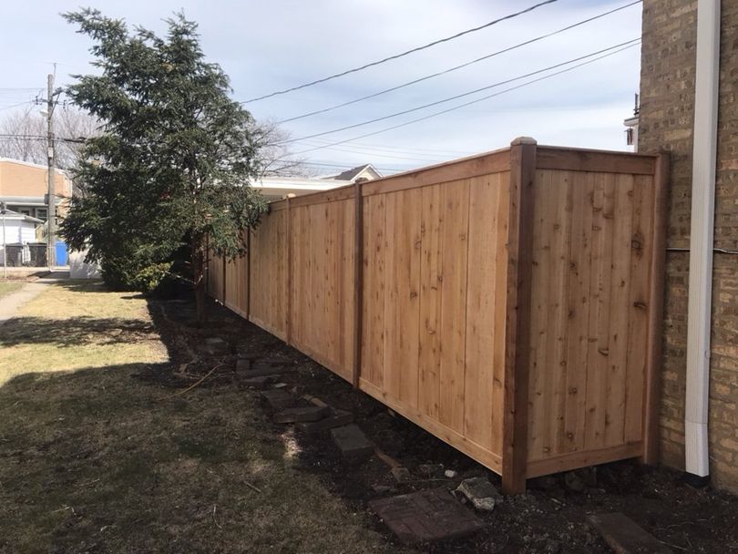 Board with Square Lattice Corner — Maywood, IL — Anaya and Sons Fence Company