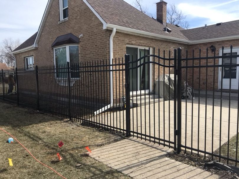 Black Metal Fence — Maywood, IL — Anaya and Sons Fence Company