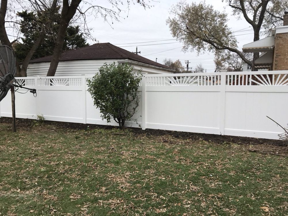 Tree and White Fence — Maywood, IL — Anaya and Sons Fence Company