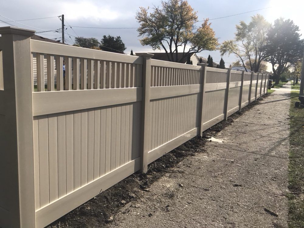 Dirty White Picket Style Fence — Maywood, IL — Anaya and Sons Fence Company