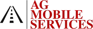 Logo: Black road symbol next to 