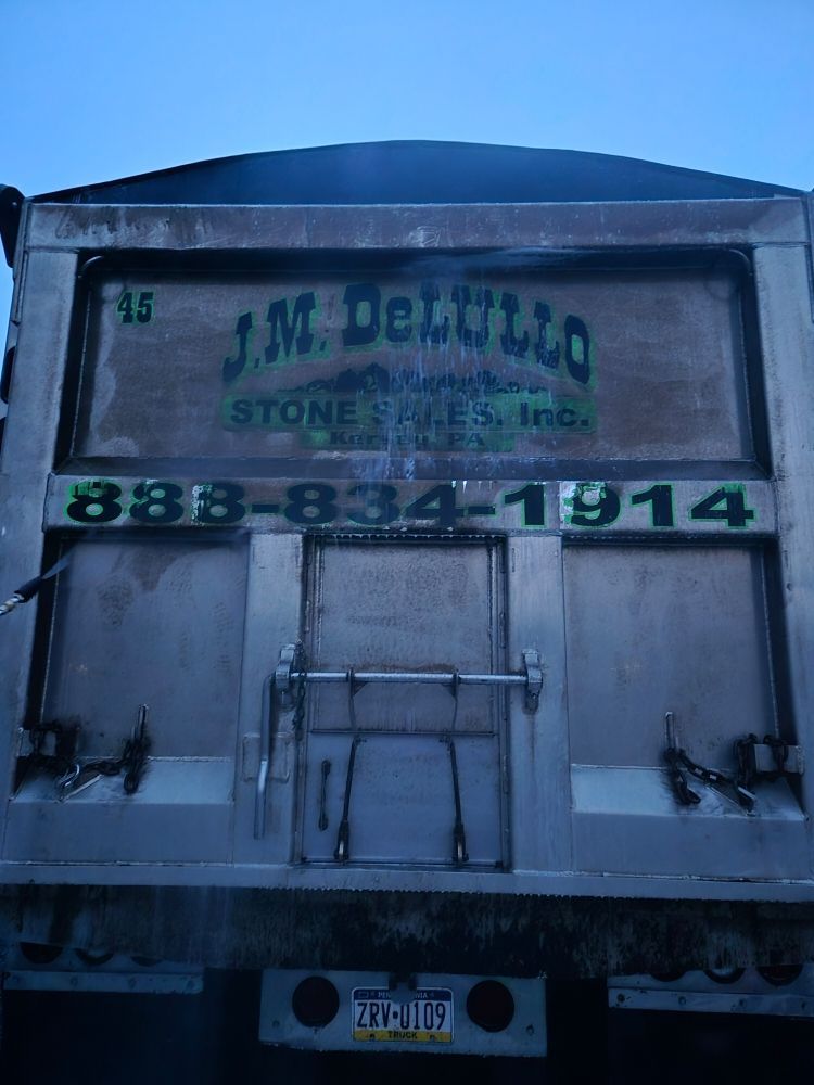 Back of a dump truck with 