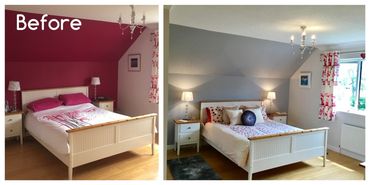 before and after bedroom design