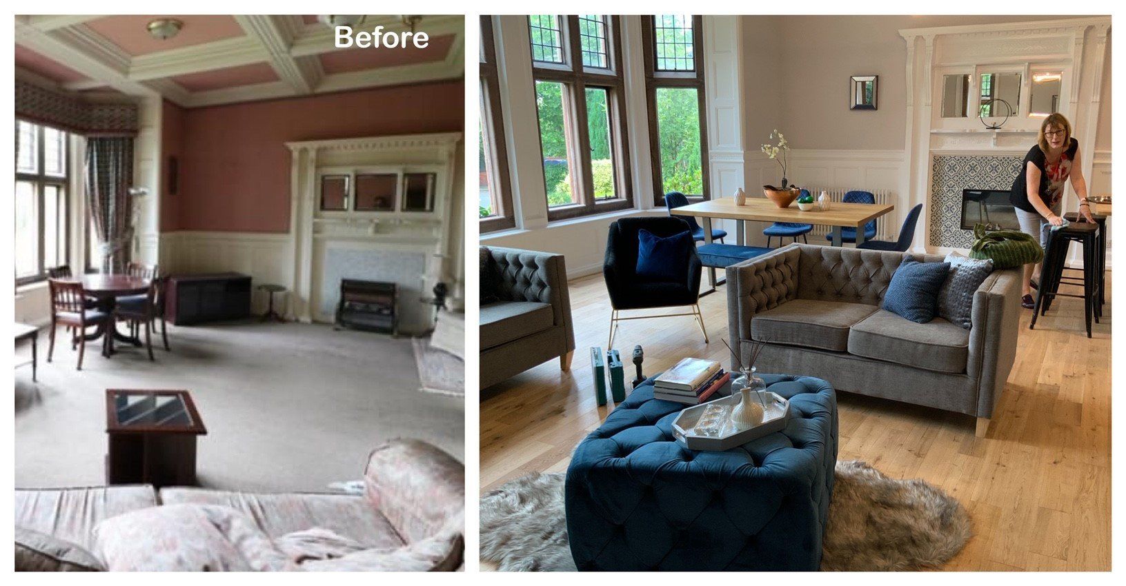 before and after staging to sell
