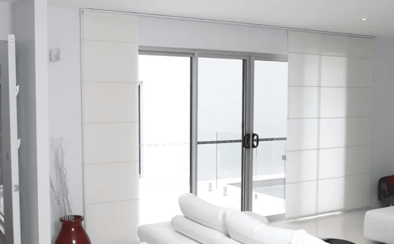 Exterior Doors with white panel glide blinds - Brisbane, QLD