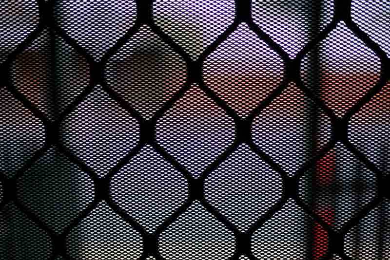 Patterned mesh black grille screen door in Brisbane, QLD