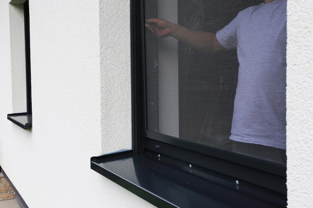 Man Installing Screen For The Window
