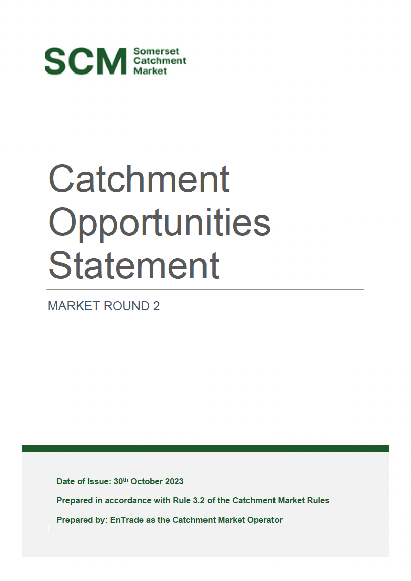 Cover page of Catchment Opportunities Statement