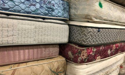 Stack of old mattresses