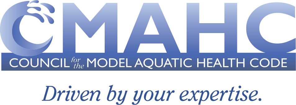 MAHC Council for Model Aquatic Health Code logo with blue wave icon and “Driven by your expertise” tagline