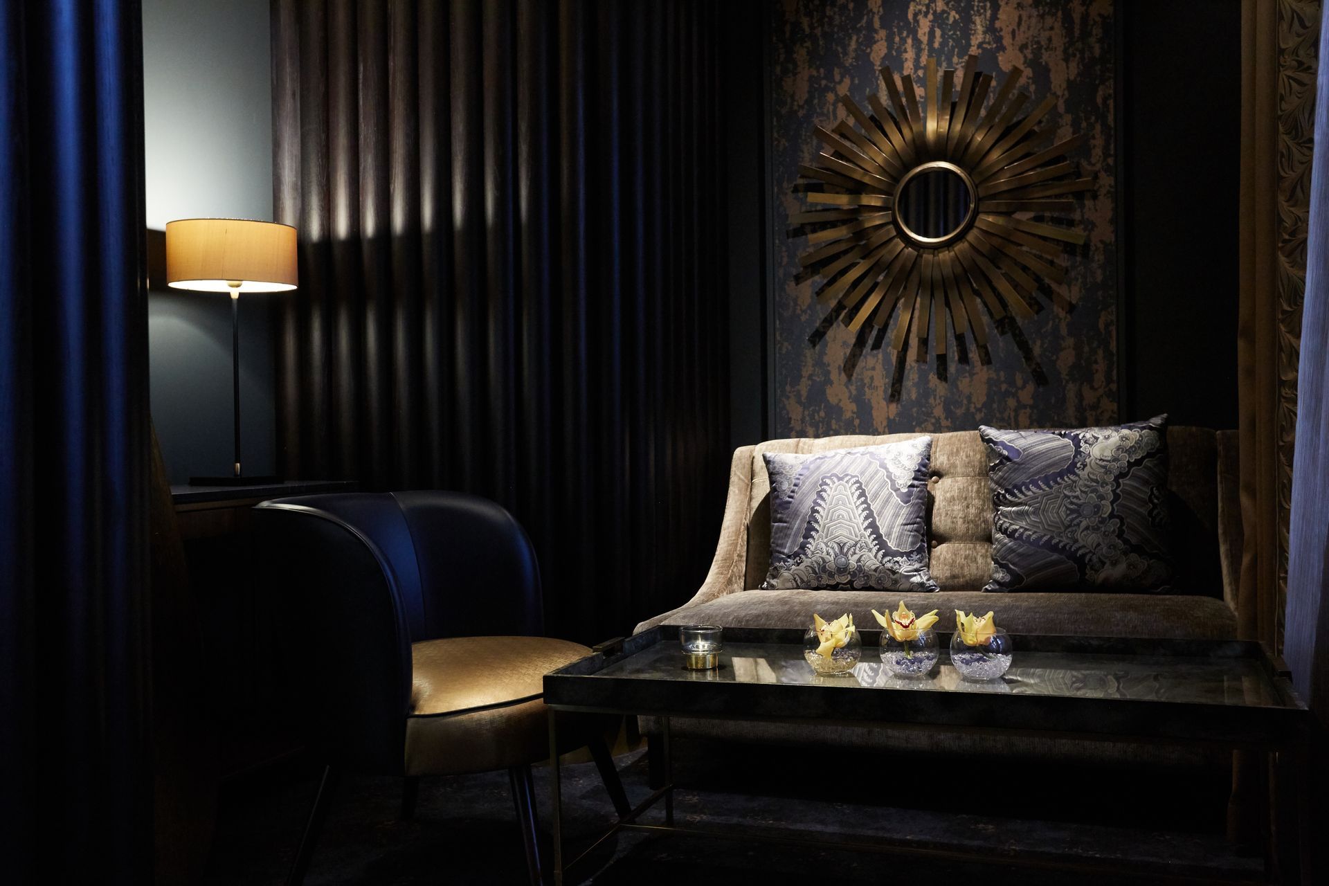 private champagne lounge seating la dragon