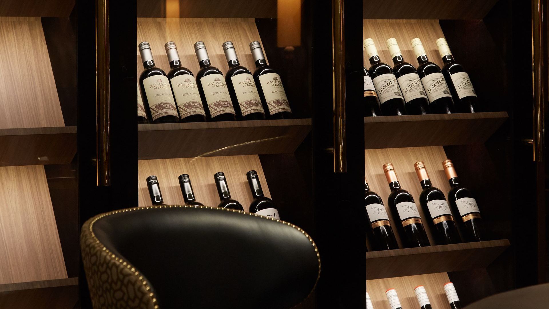 wine rack in la dragon kilmarnock restaurant