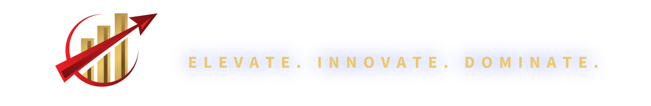 A logo for a company that says elevate innovate dominate