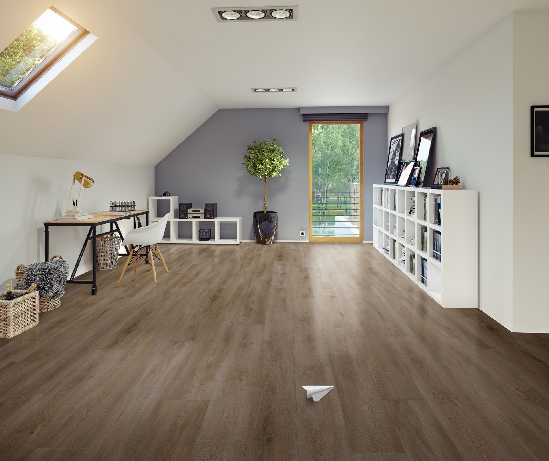 king tide vinyl tile flooring in home office