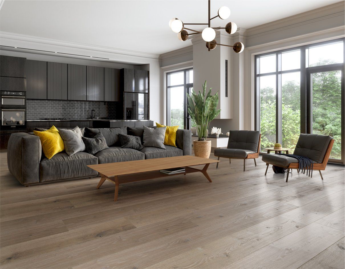 Cali Mendocino Hardwood Flooring for a living room full of natural light