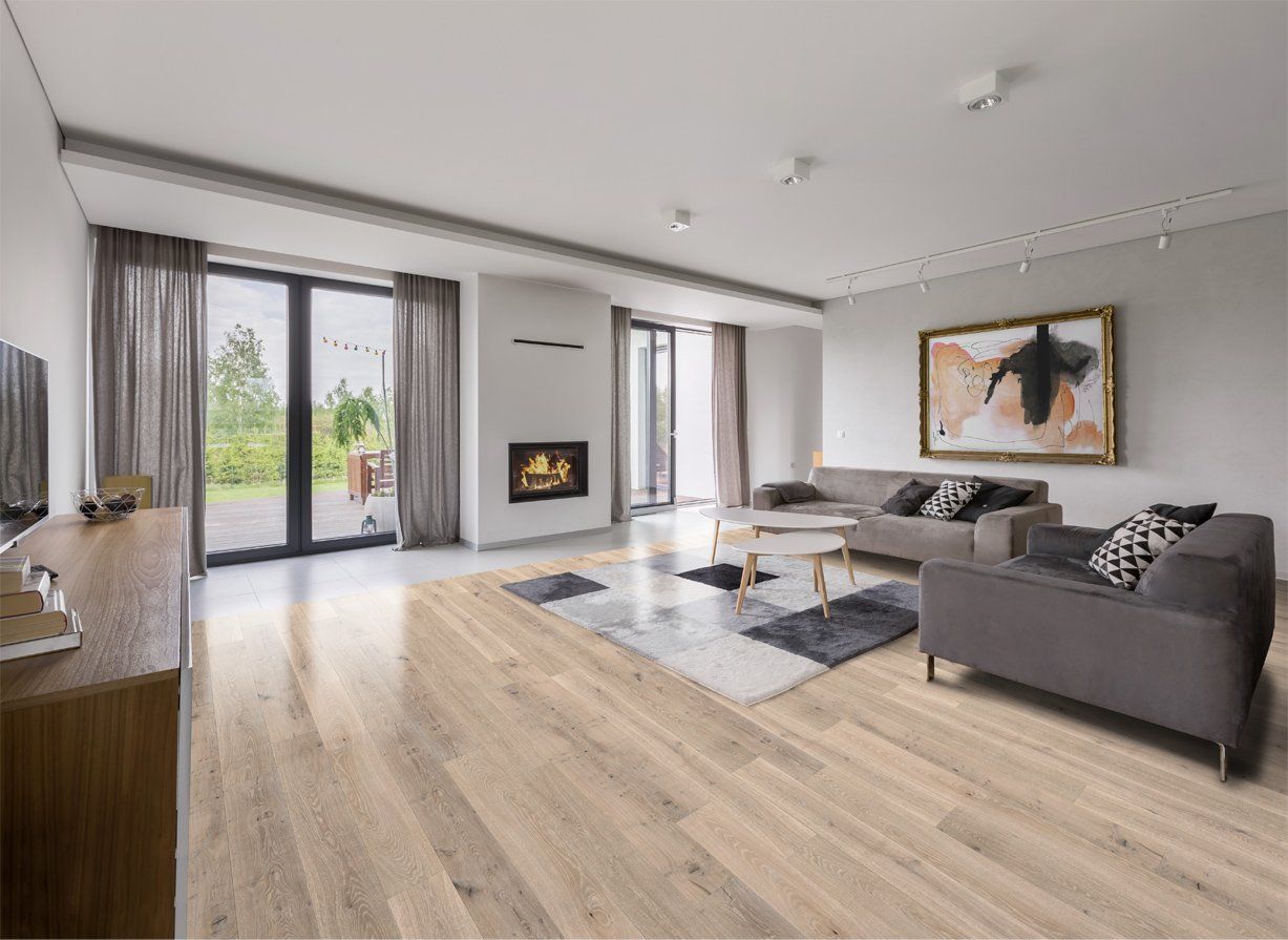 Cali Sauvignon Hardwood Flooring for a modern living room