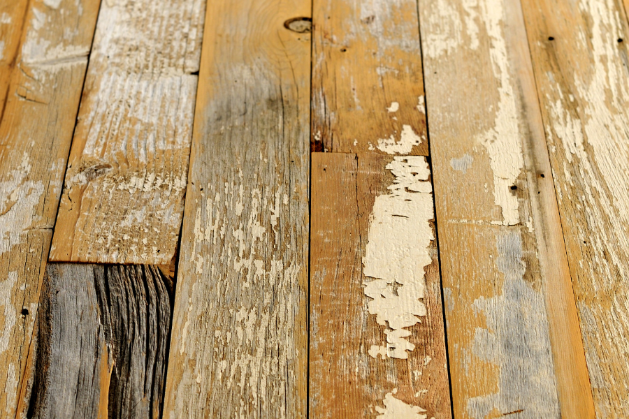 A close up of a creaky hardwood floor 