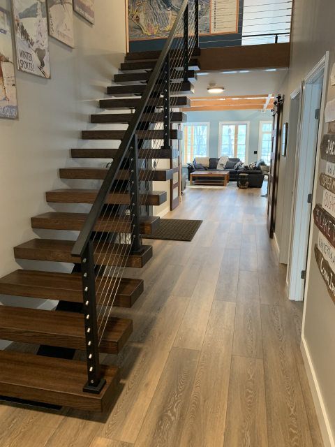 Osprey Oak vinyl flooring on staircase