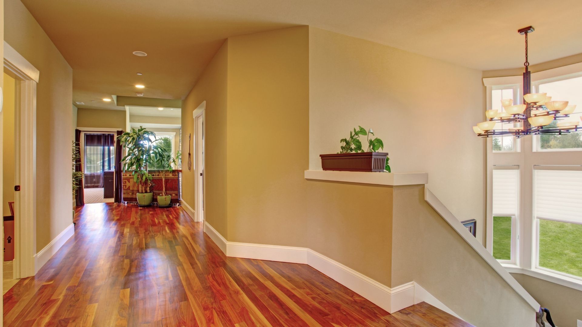 spacious hallway with luxury vinyl flooring