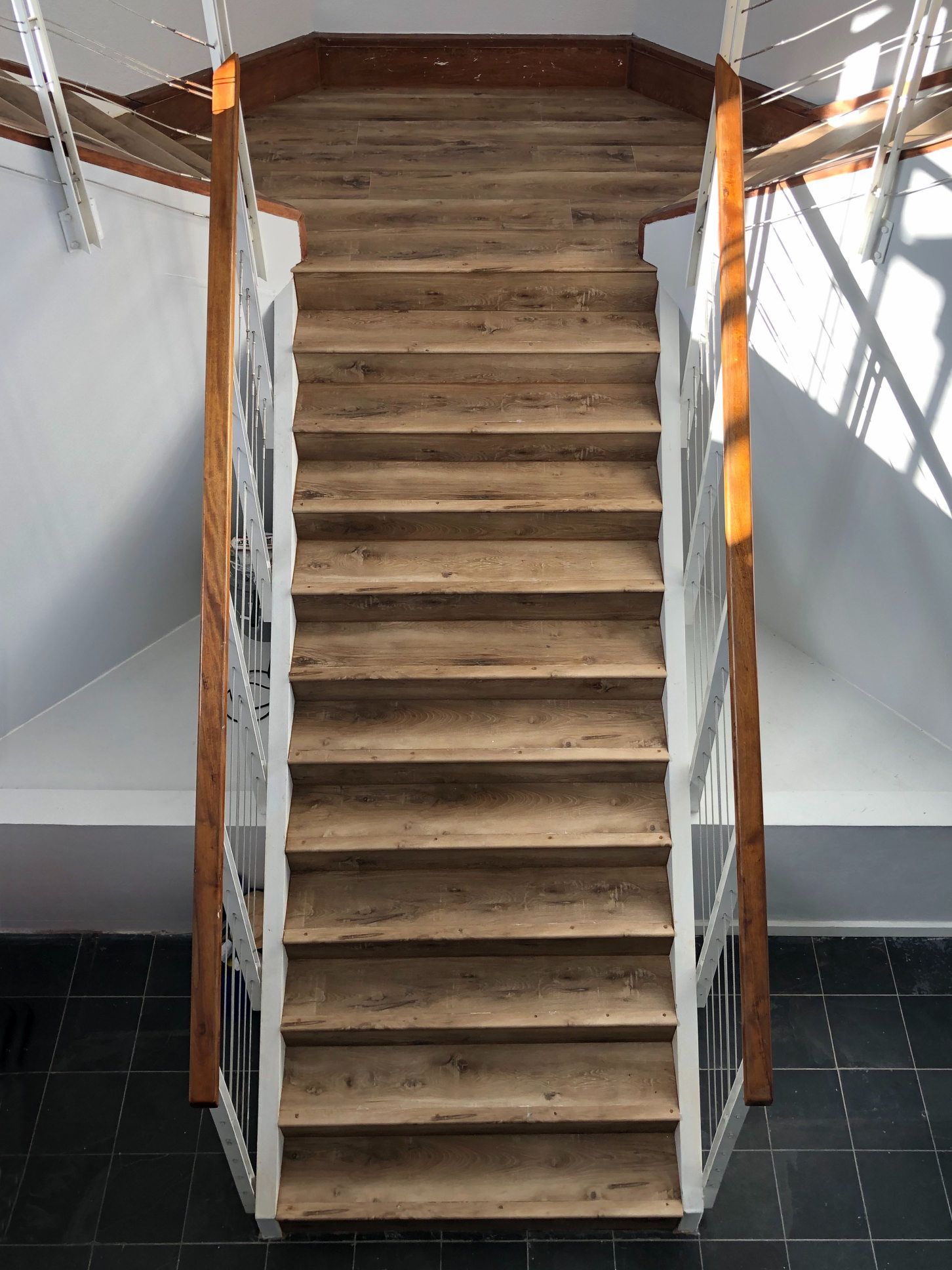 Seaboard Oak vinyl flooring on stairs