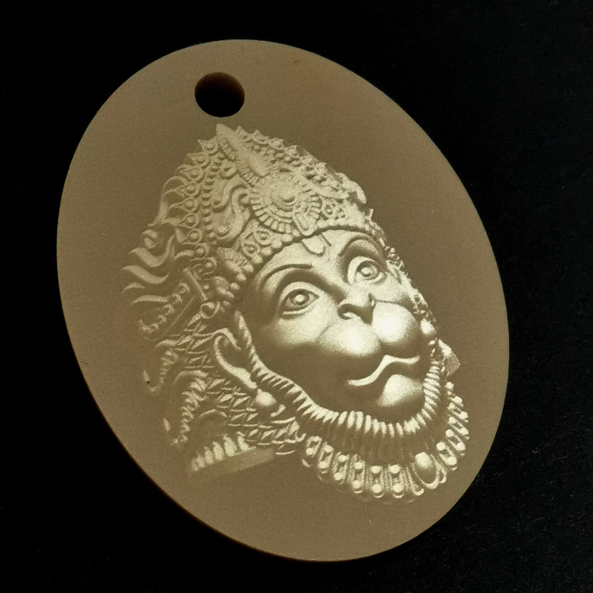 Lasertechniek op maat - Medaillon Hanuman