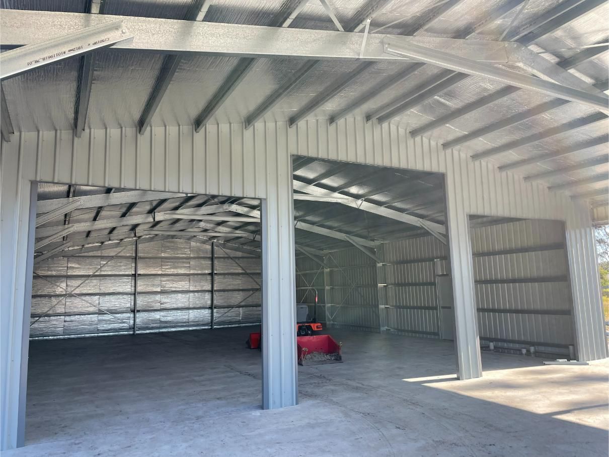 Three-Bay Open-Front Metal Building With Concrete Floor — Bridgey's Constructions in Old Bar, NSW