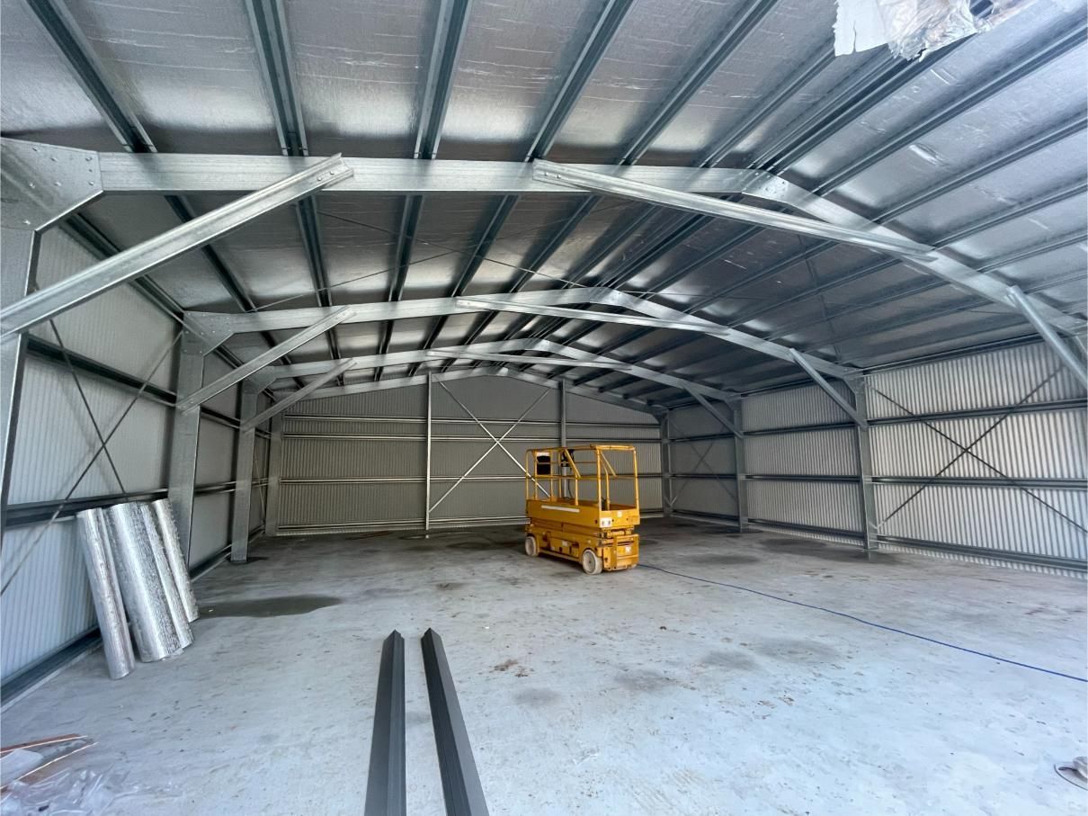 Interior View of a Metal Building Under Construction — Bridgey's Constructions in Bulahdelah, NSW
