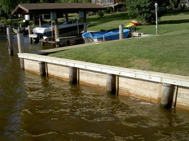 White Seawall Zoomed Out | Fremont, WI | Seawall Solutions