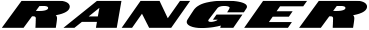 The word ranger is written in black on a white background.