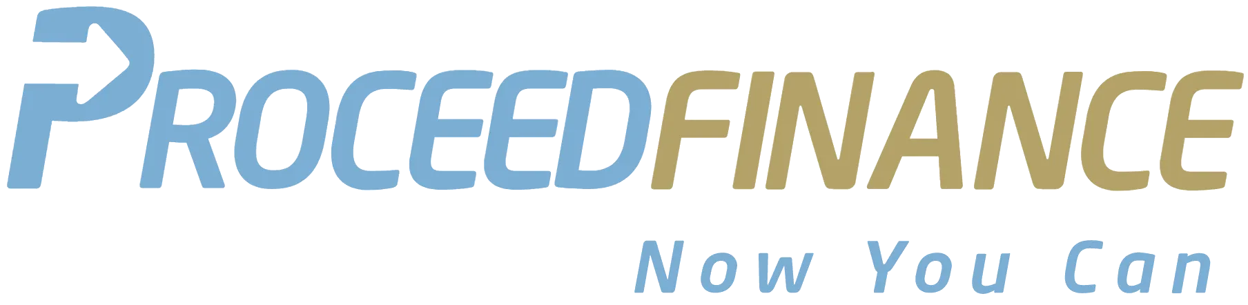 A logo for proceed finance that says now you can