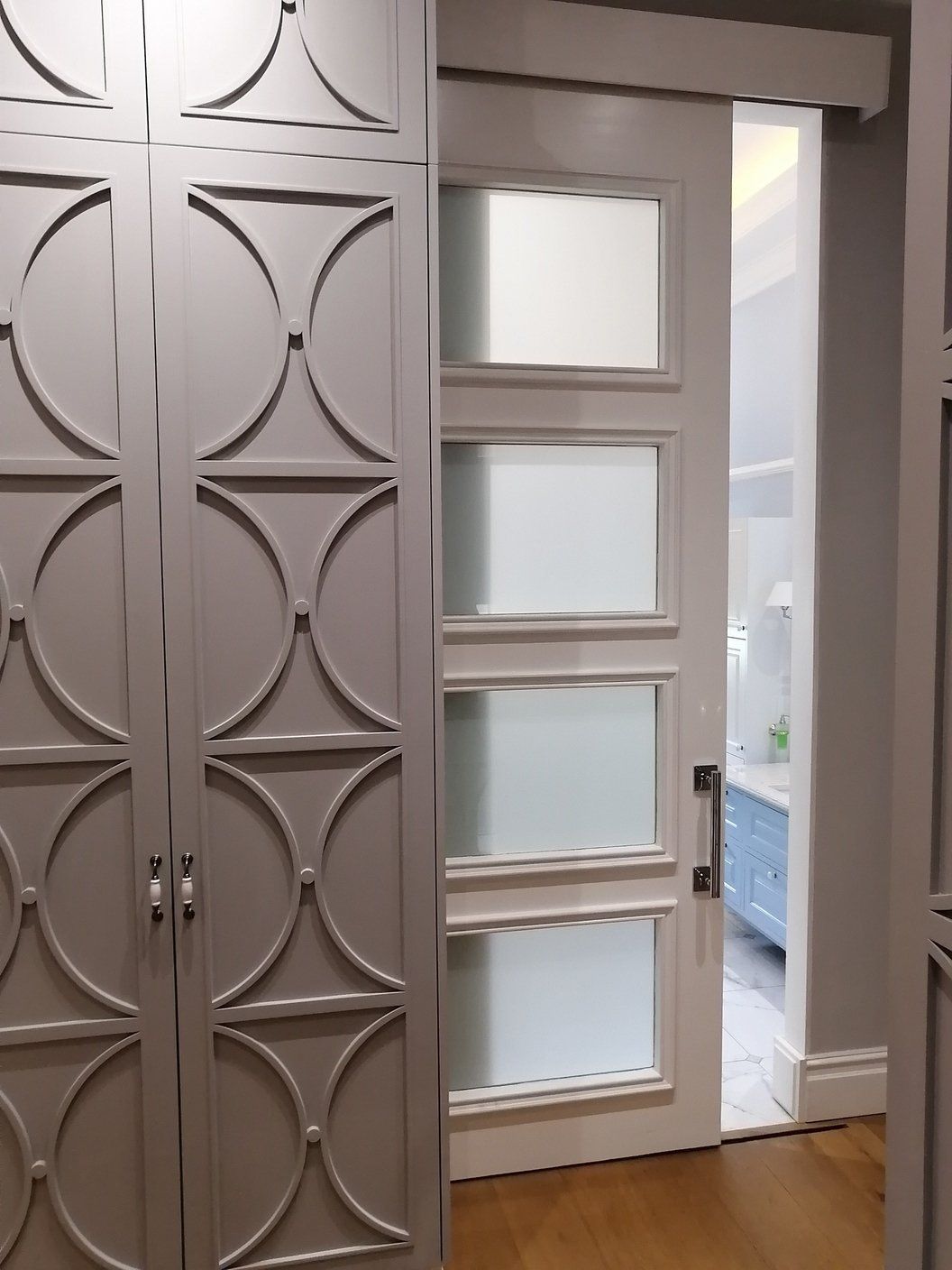 Grapedoor Custom Made Interior Wood & Glass Painted Door