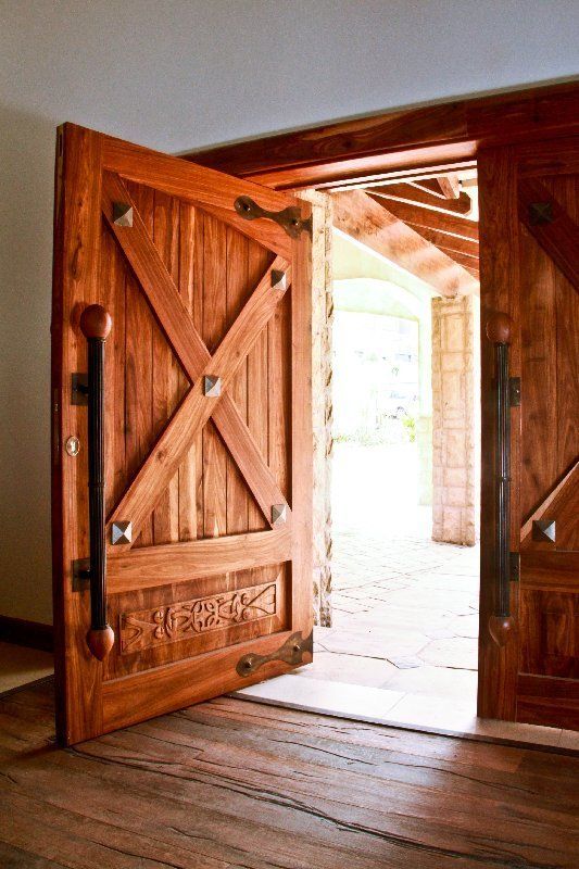 Grapedoor Custom Made Wooden Door with rustic handles