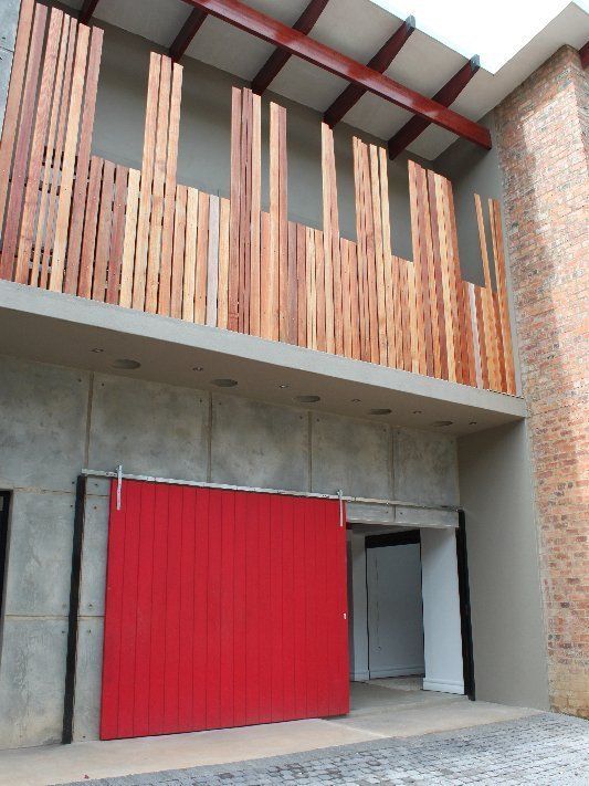 Grapedoor custom made red wooden sliding door