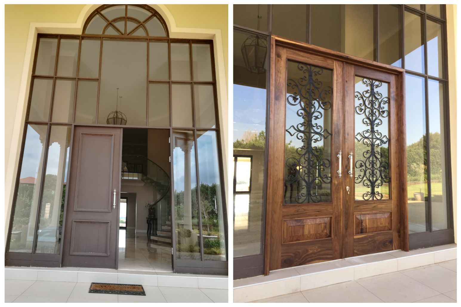 Before and After of Custom made door