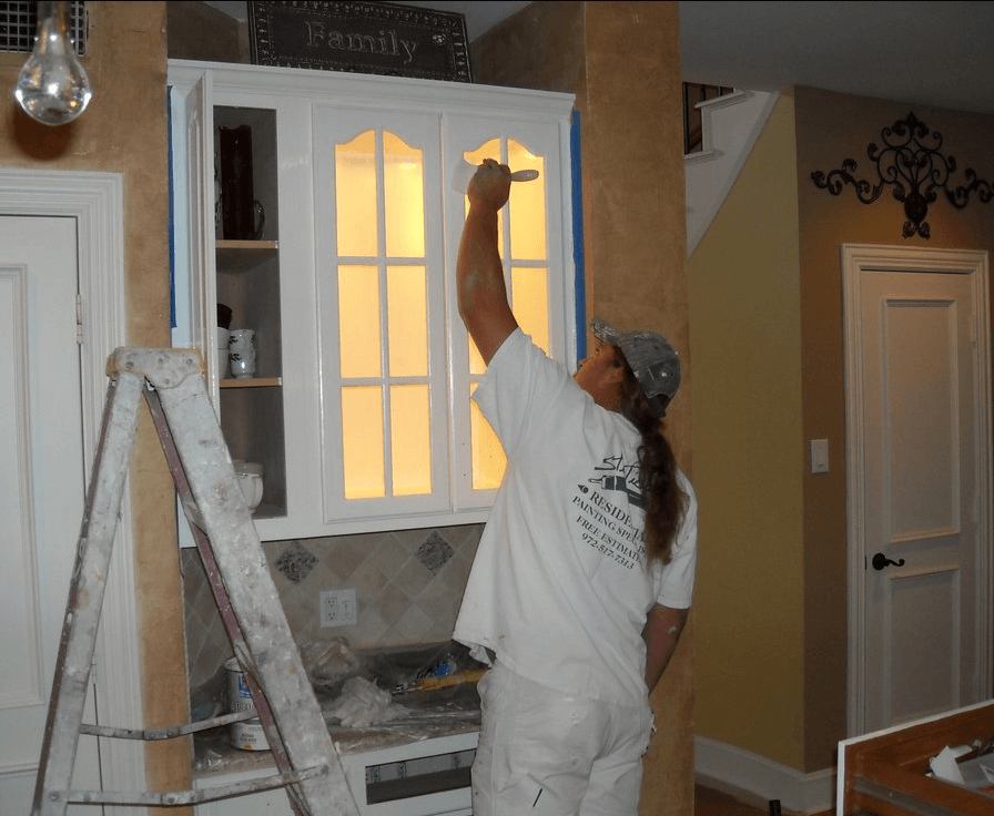 Man Painting Window - Residential Painting in Plano, TX